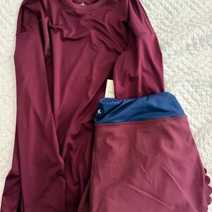 Tnuck sport Long Sleeve Top and Short Set